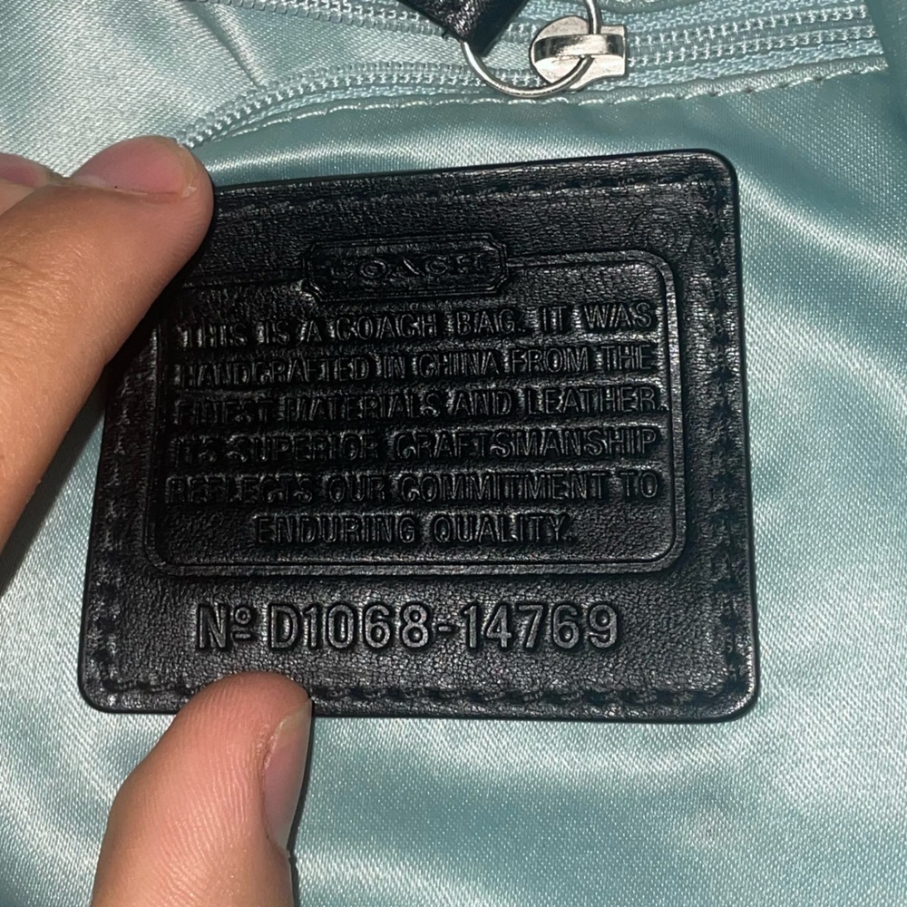 Vintage Coach🖤Black hobo bag slouch purse work bag travel bag - Picture 4 of 14